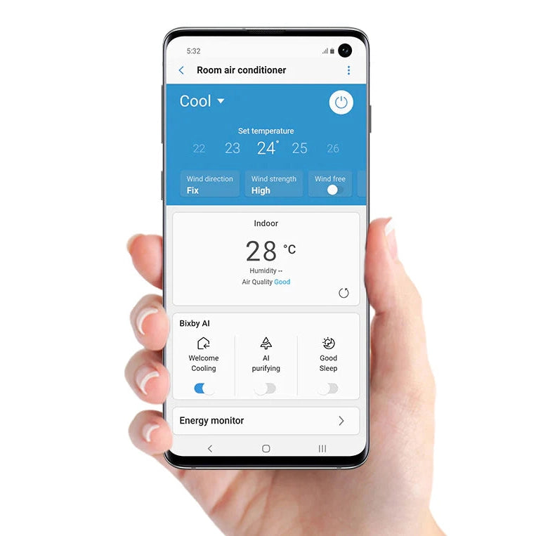 Samsung AI Smart Airise WindFree Air Conditioner Wall-Mount 5.0kW Heat Pump | Indoor Unit