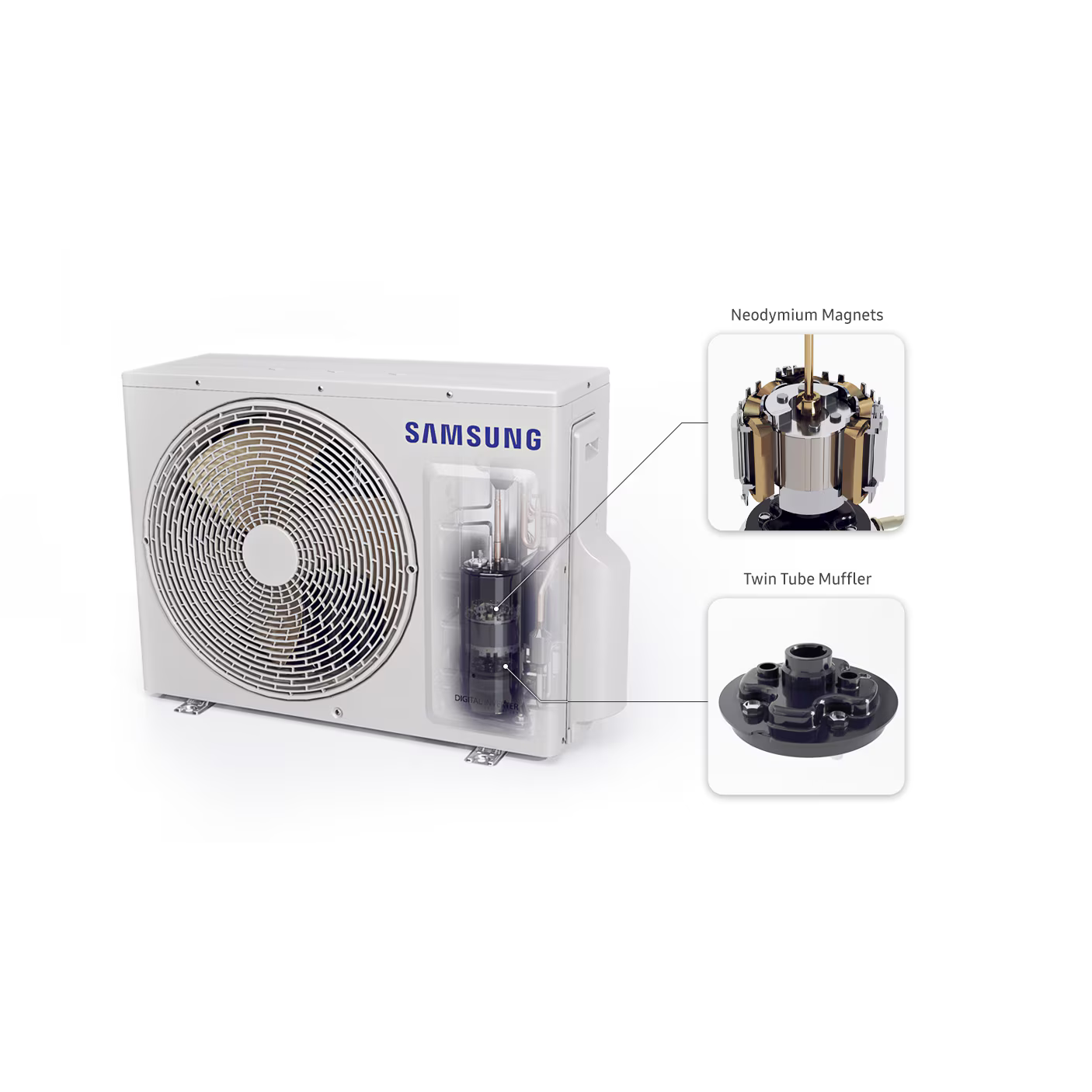 Samsung AI Smart Airise WindFree Air Conditioner Wall-Mount 5.0kW Heat Pump | Outdoor Unit