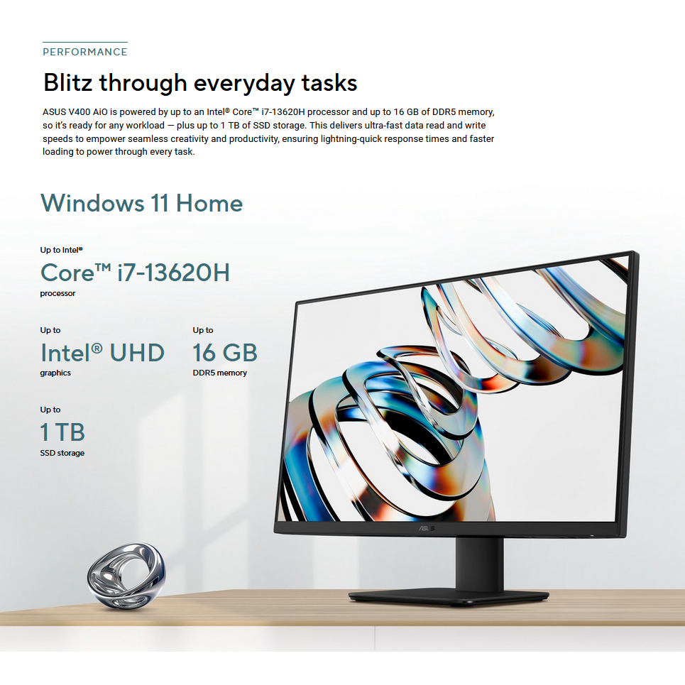 ASUS 27" V470VAK-WPE144W AIO | Intel Core i5 | 512GB SSD | 16GB RAM | FHD | All-In-One PC
