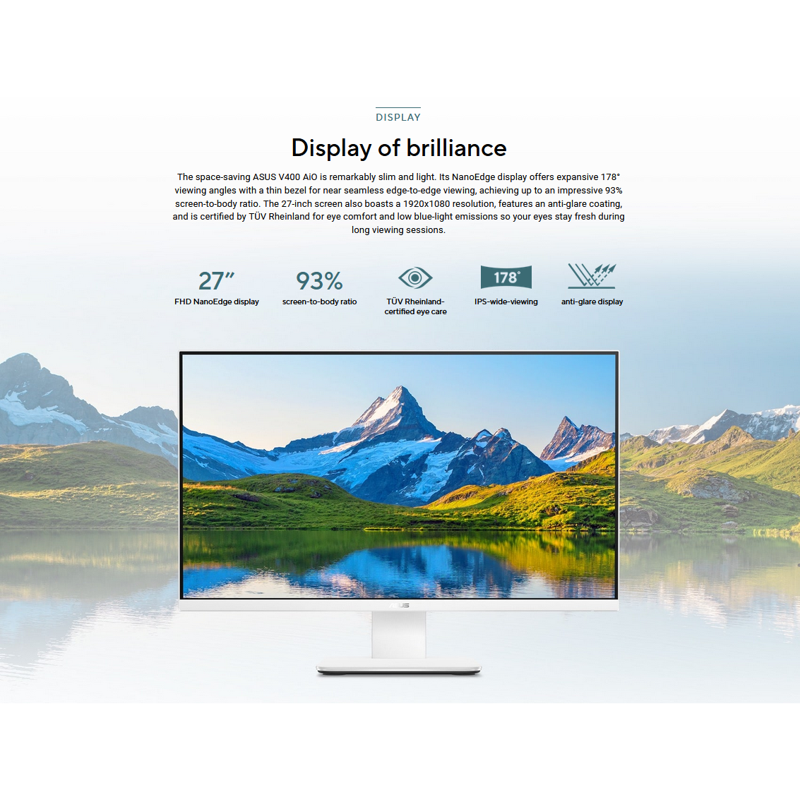 ASUS 27" V470VAK-WPE144W AIO | Intel Core i5 | 512GB SSD | 16GB RAM | FHD | All-In-One PC