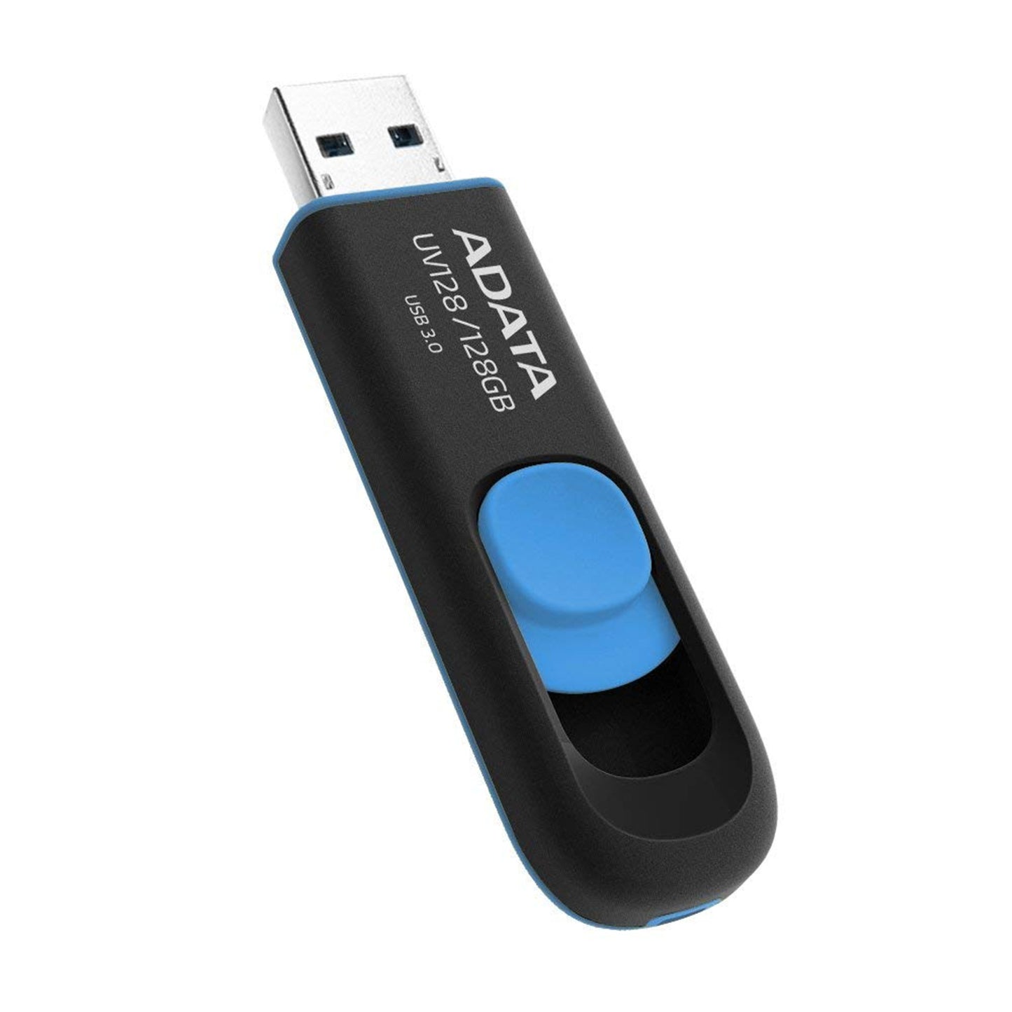 Adata UV128 Dashdrive Retractable USB 3.0 128GB Flash Drive (Blue/Black)