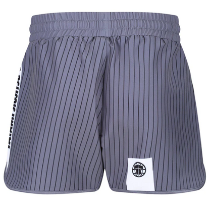 Tatami Abstract High Cut Shorts - White & Grey - L