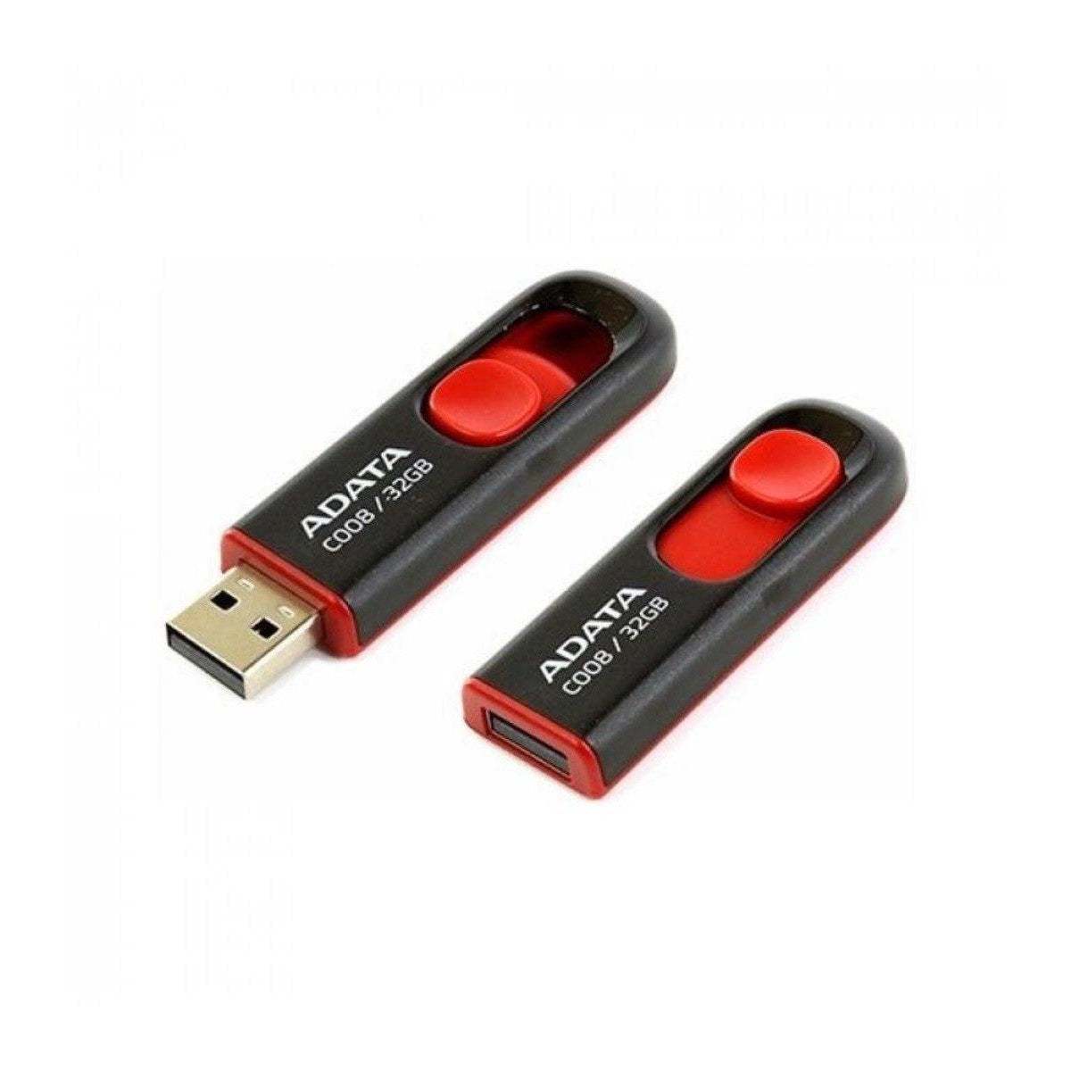 Adata C008 Retractable USB 2.0 32GB Flash Drive Red/Black