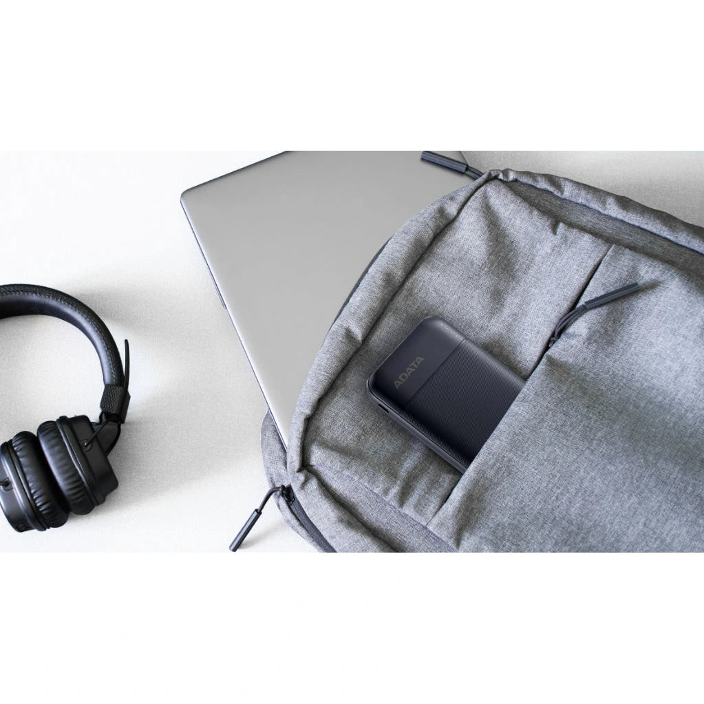 Adata C100 10000mAh 20W USB-C USB-A 3-Output Power Bank Black