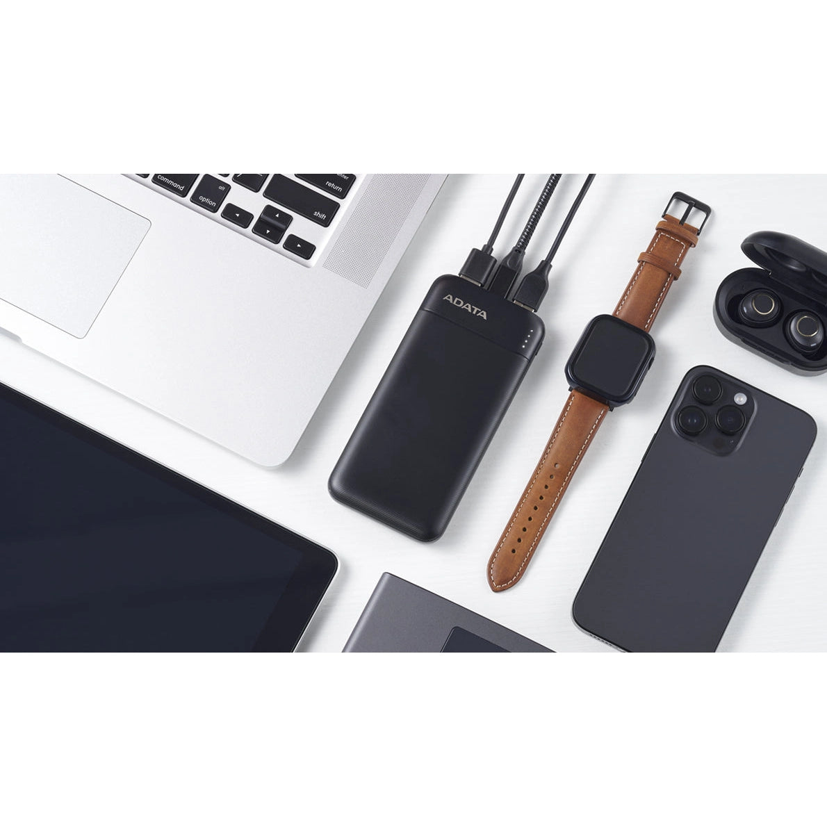 Adata C100 10000mAh 20W USB-C USB-A 3-Output Power Bank White