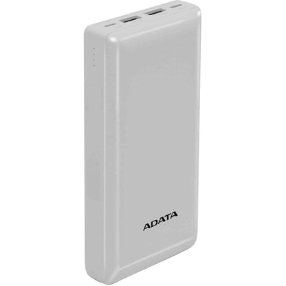 Adata C20 20000mAh Power Bank 2x USB-A + USB-C Powerbank White