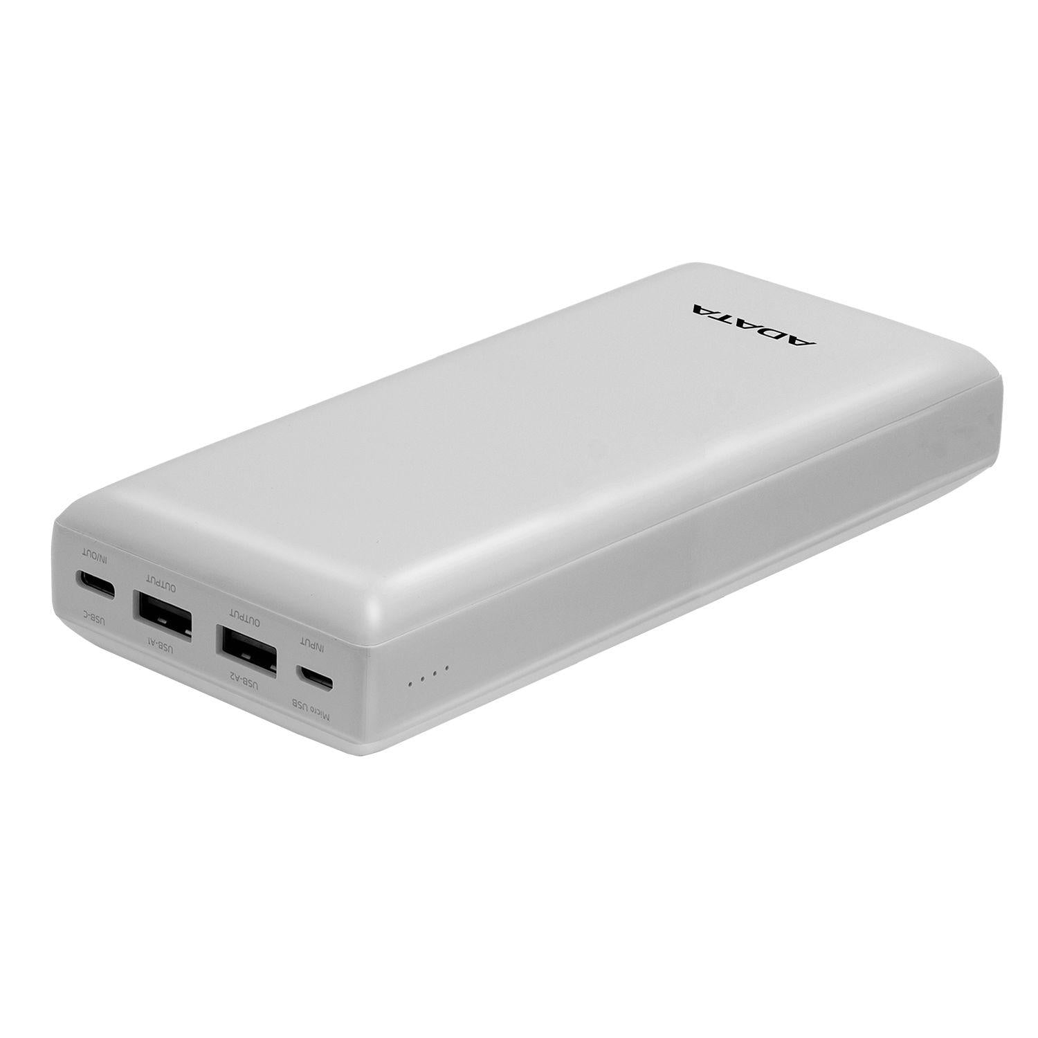 Adata C20 20000mAh Power Bank 2x USB-A + USB-C Powerbank White