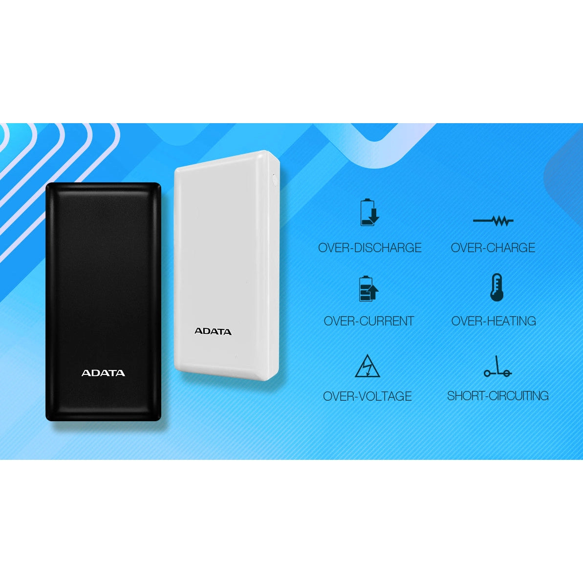 Adata C20 20000mAh Powerbank 2x USB-A + USB-C Power Bank Black