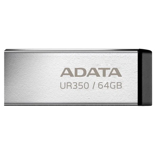 Adata UR350 64GB USB 3.2 Flash Drive Stick Nickel/Black