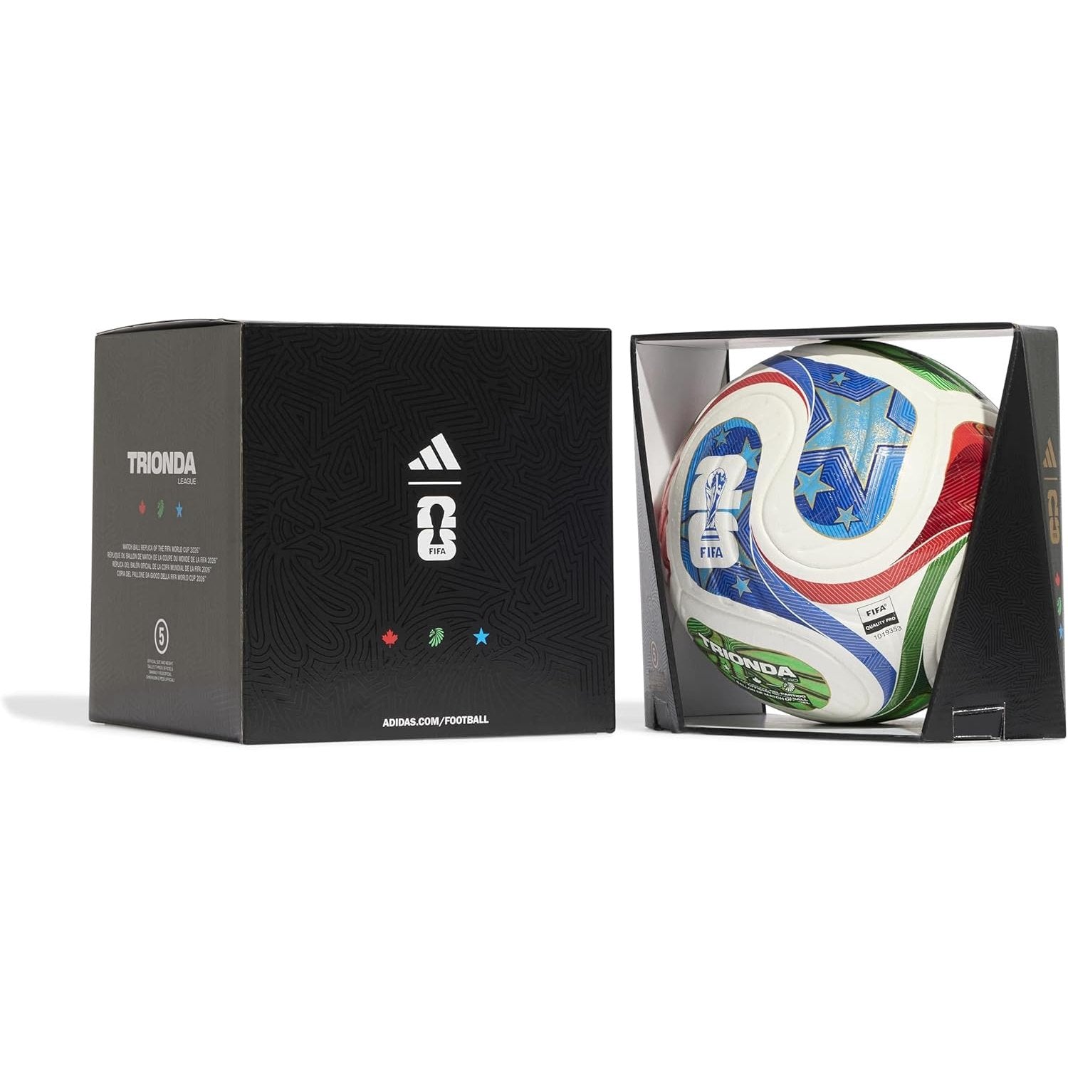 Adidas Fifa World Cup 26 Trionda Pro Football Soccer Official Match Ball 2026 White/Blue/Red/Lime