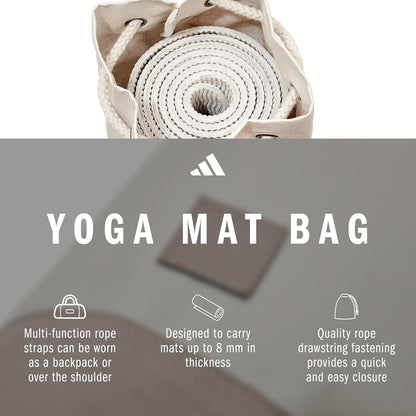 Adidas Yoga Mat Bag Pilates Fitness Stretch Training Chalky Brown