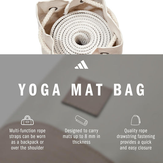 Adidas Yoga Mat Bag Pilates Fitness Stretch Training Chalky Brown