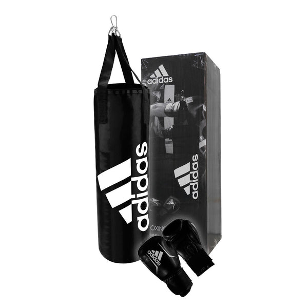 Adidas Junior Boxing Set - Punchbag and Boxing Gloves Black