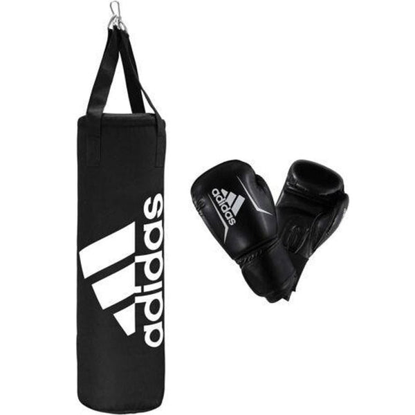 Adidas Junior Boxing Set - Punchbag and Boxing Gloves Black