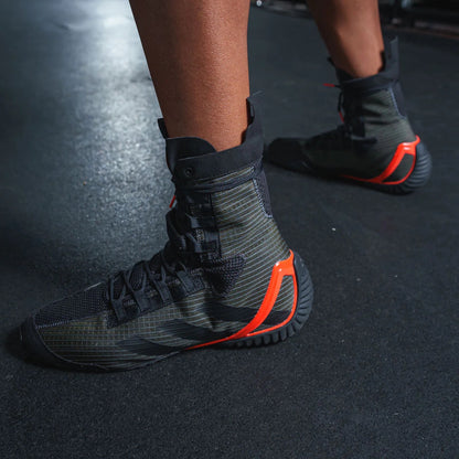 Adidas Speedex 23 Boxing Boots Shoes (Carbon Core Black/Solar Red)