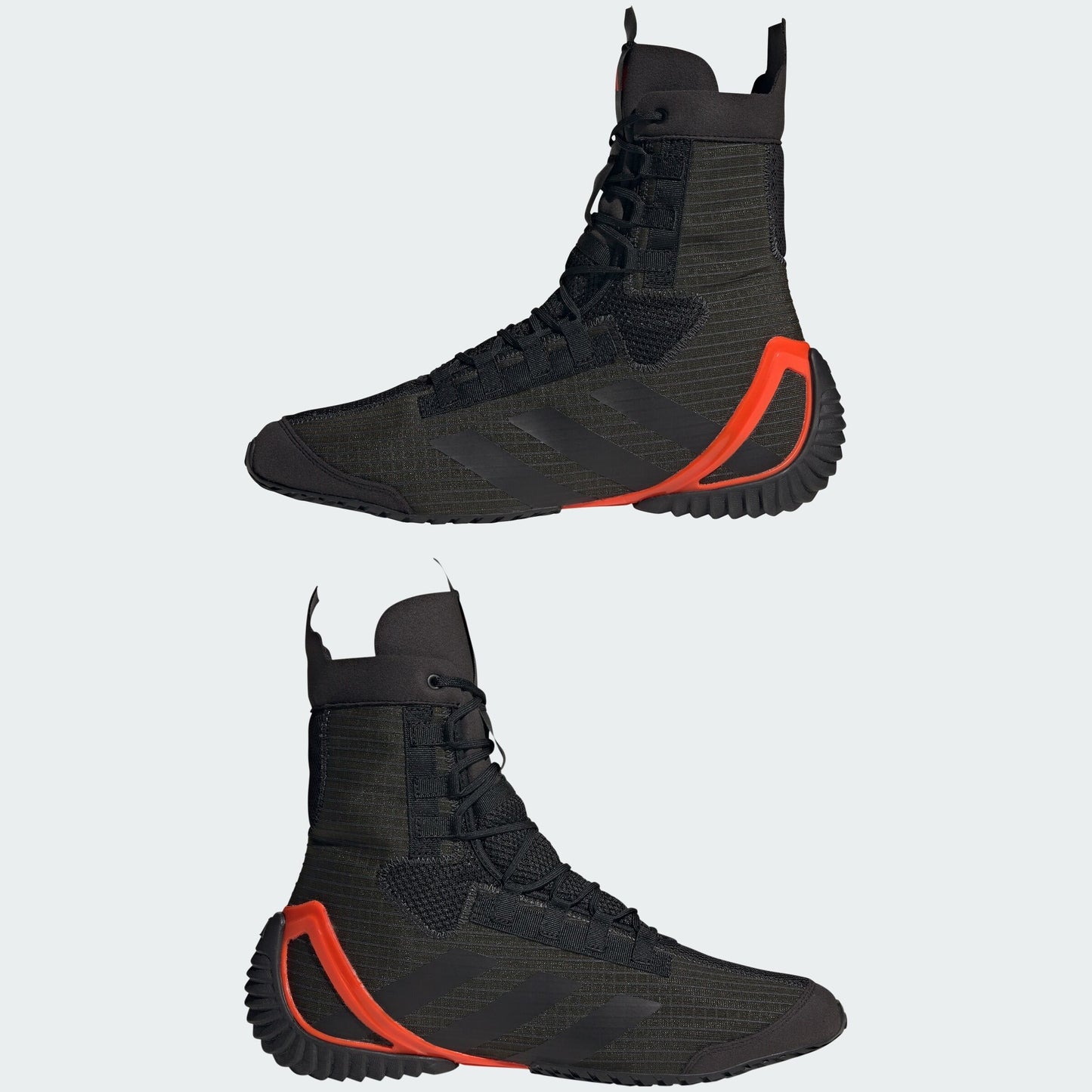 Adidas Speedex 23 Boxing Boots Shoes (Carbon Core Black/Solar Red)