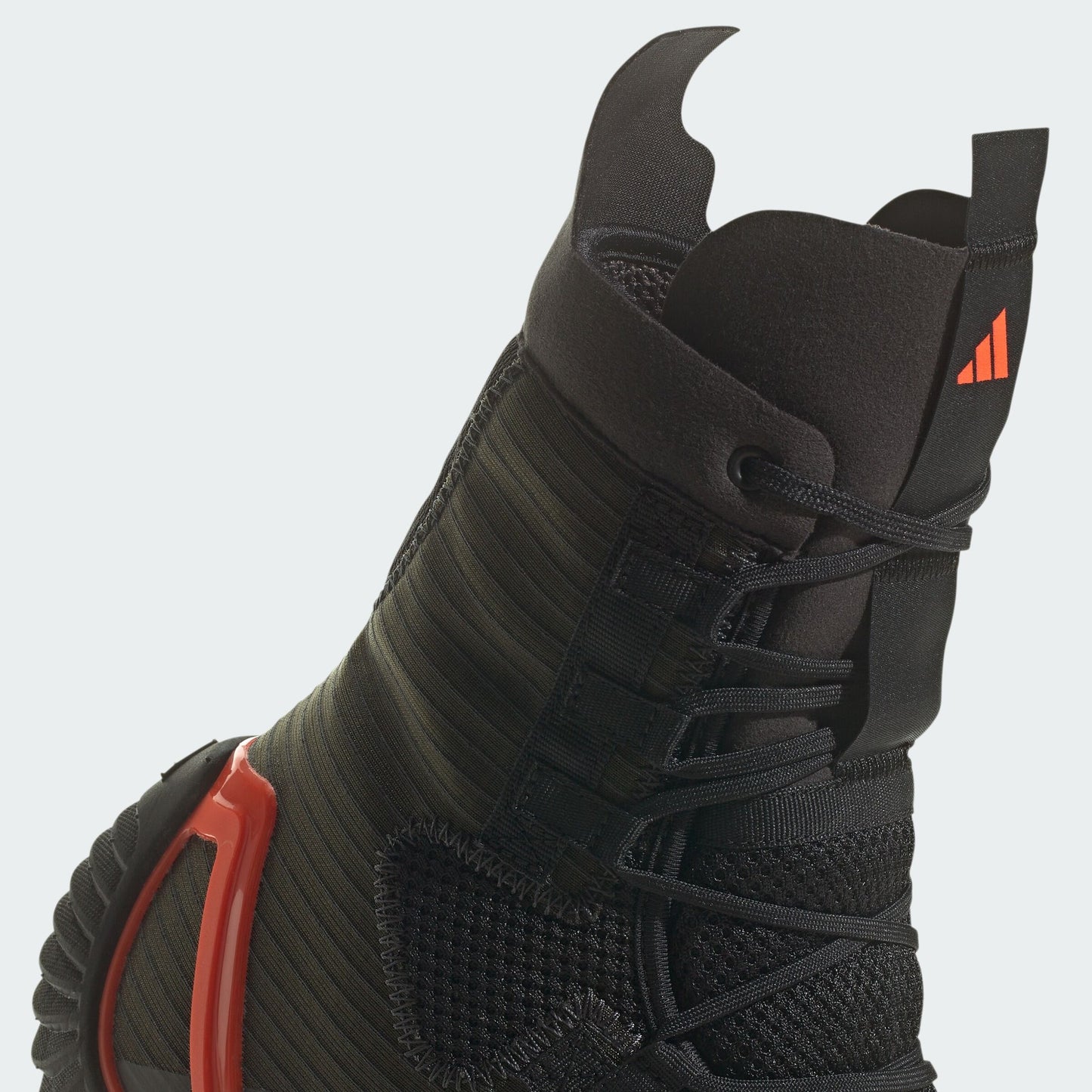 Adidas Speedex 23 Boxing Boots Shoes (Carbon Core Black/Solar Red)