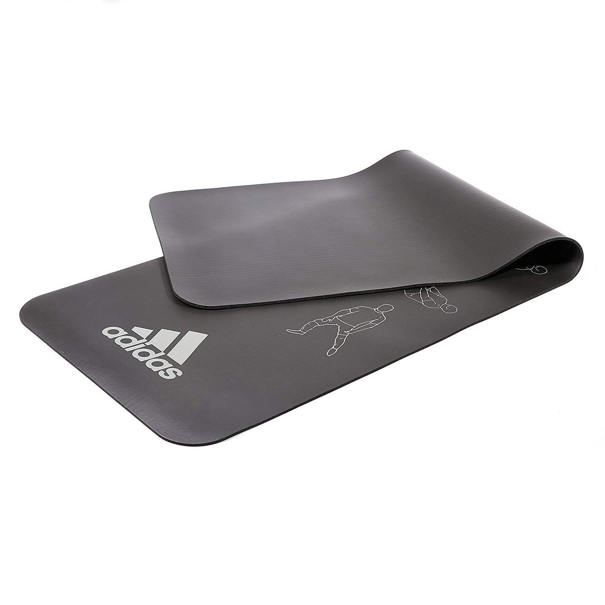 Adidas Stretch Mat Fitness Training Pilates 6mm Black/White