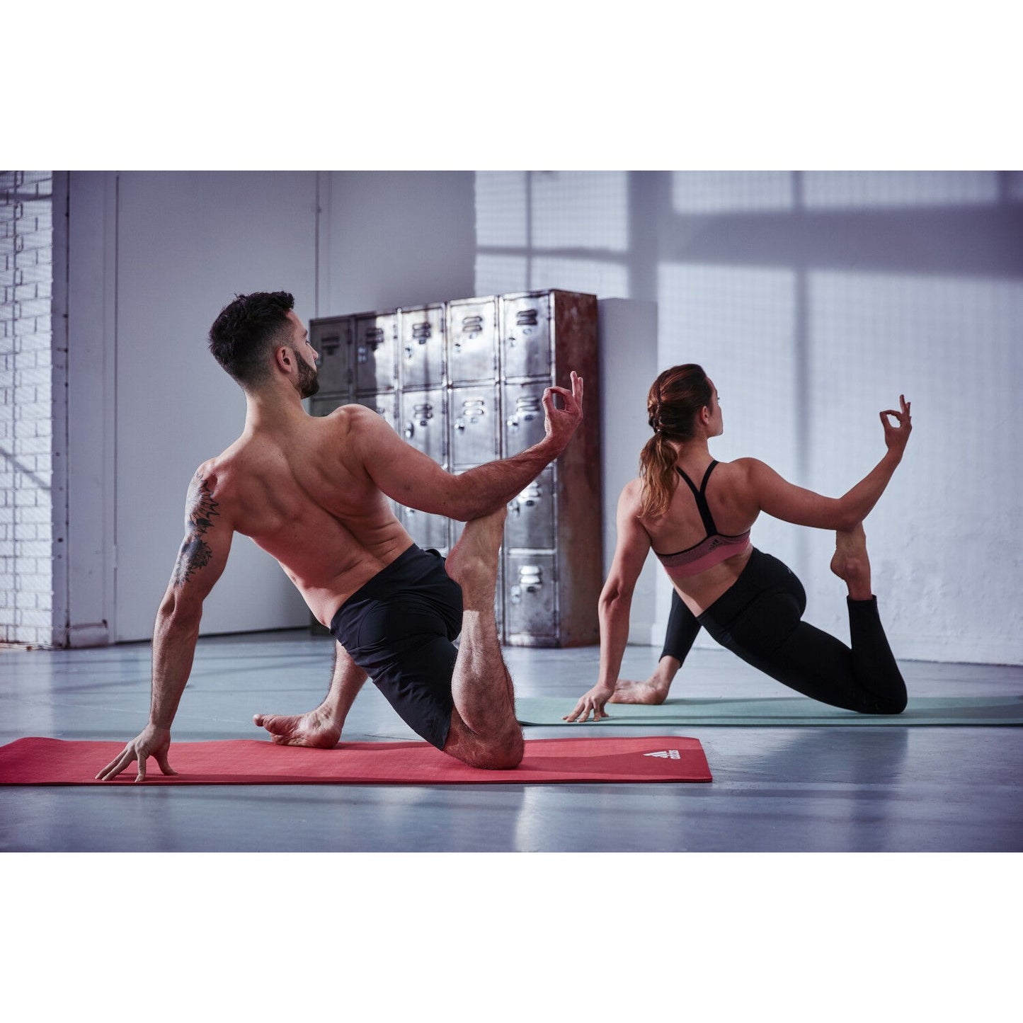 Adidas Yoga Mat Pilates Fitness Stretch Training 8mm (Trace Blue)