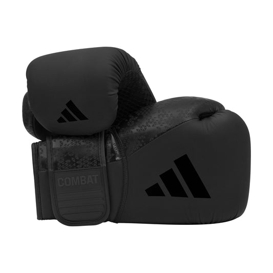 Adidas Combat 50 Boxing Gloves (Black/Black) - Combat Sports Glove