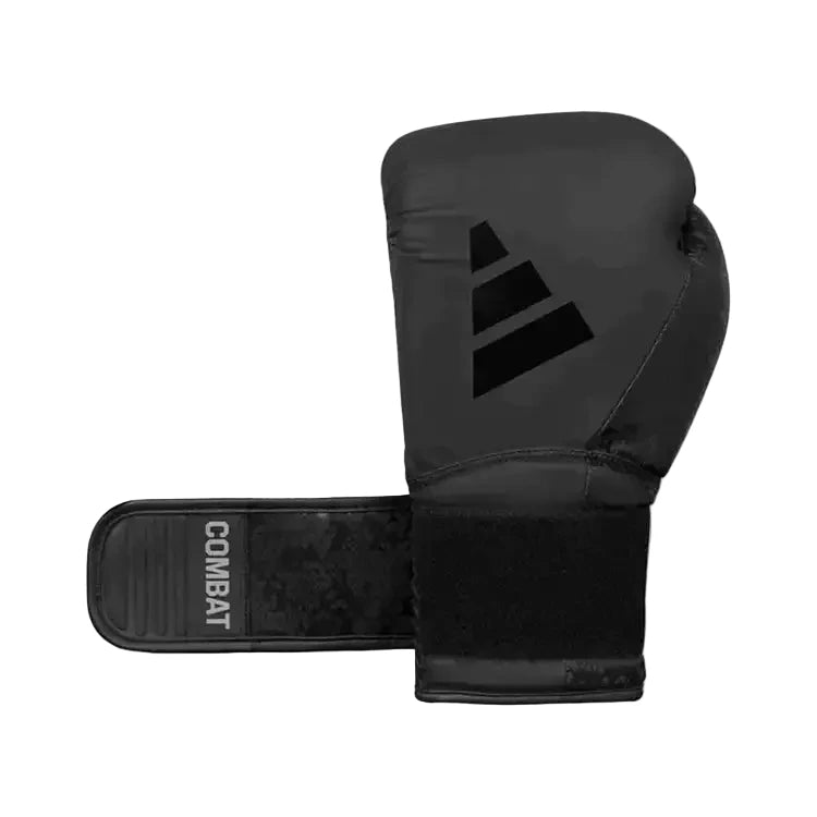 Adidas Combat 50 Boxing Gloves (Black/Black) - Combat Sports Glove