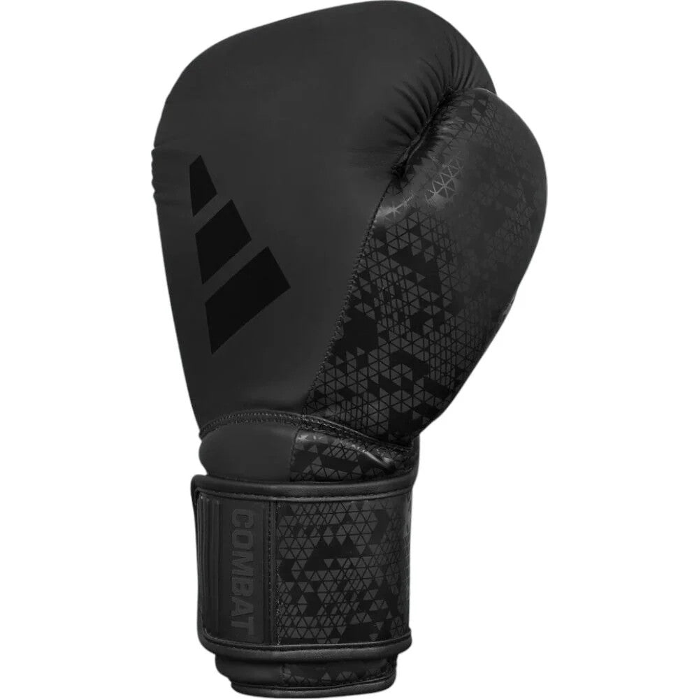 Adidas Combat 50 Boxing Gloves (Black/Black) - Combat Sports Glove