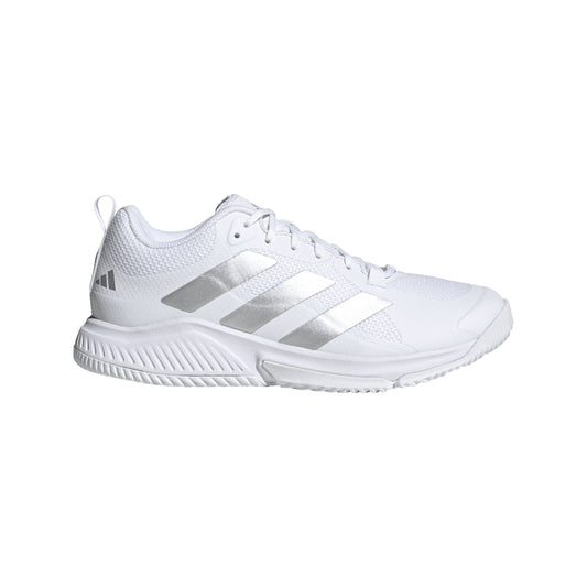 Adidas Court Team Bounce 2.0 Women's Indoor Sports Shoes Trainers (White/Silver)