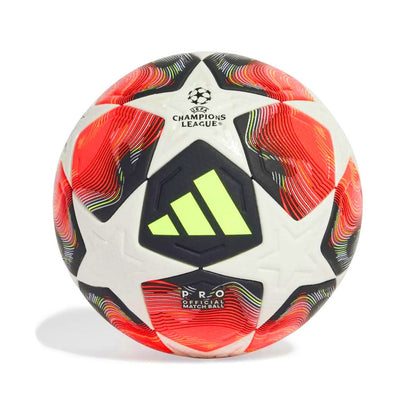 Adidas Fired Up Pro - Official Match Ball UEFA Champions League Football Soccer - Size 5 (White/Red)
