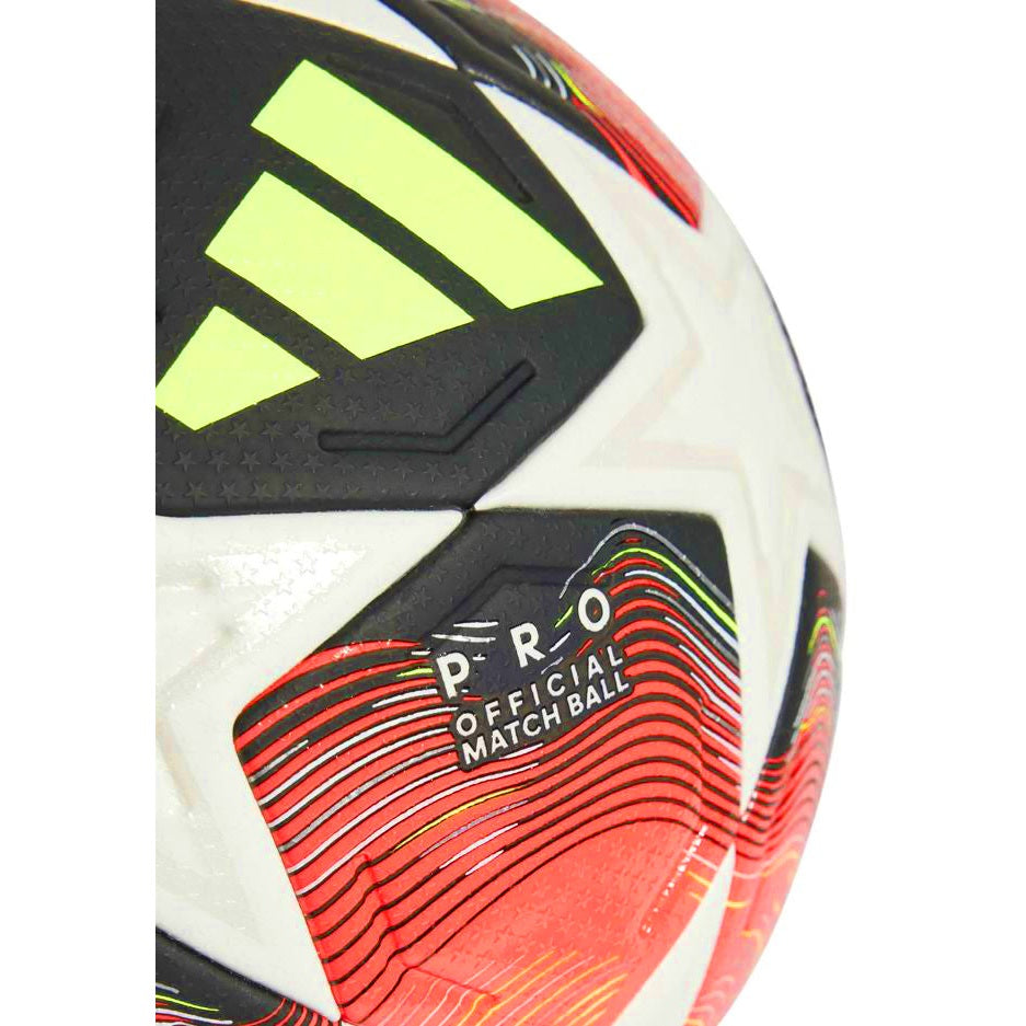 Adidas Fired Up Pro - Official Match Ball UEFA Champions League Football Soccer - Size 5 (White/Red)