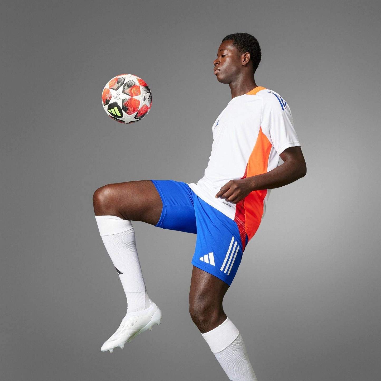 Adidas Fired Up Pro - Official Match Ball UEFA Champions League Football Soccer - Size 5 (White/Red)