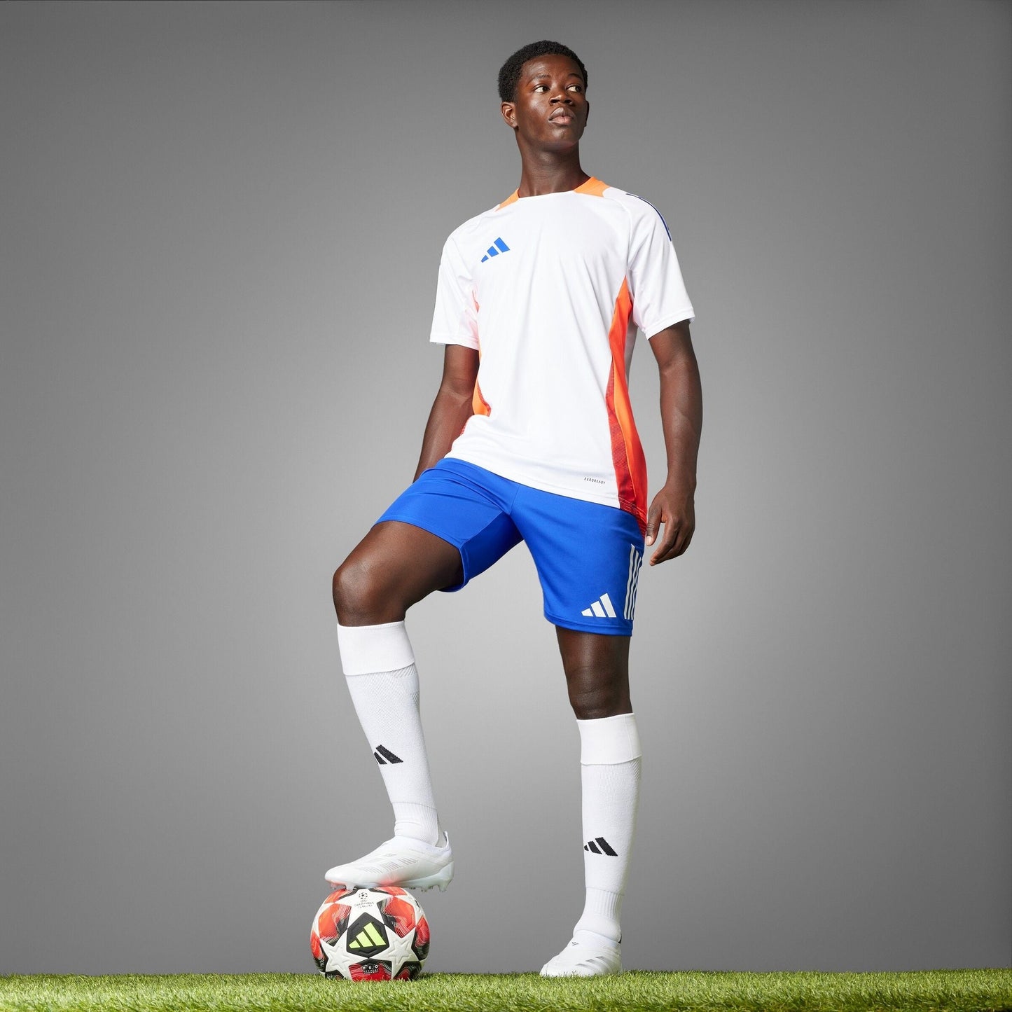 Adidas Fired Up Pro - Official Match Ball UEFA Champions League Football Soccer - Size 5 (White/Red)