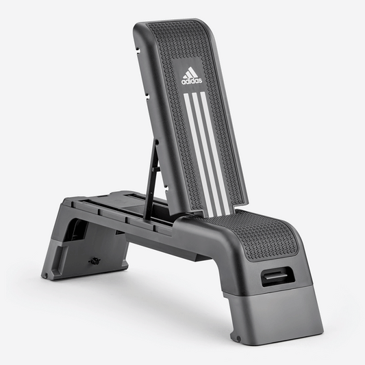 Adidas HIIT Deck - Aerobic Fitness Step - Weight Bench - Workout Platform (Black/White)