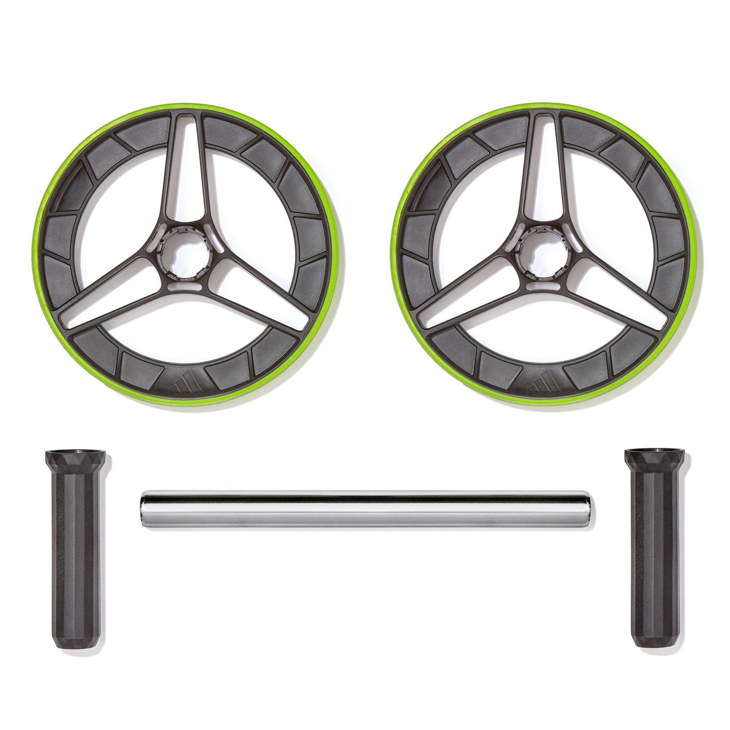 Adidas Performance AB Wheel Abdominal Fitness Training Roller (Black/Lime)