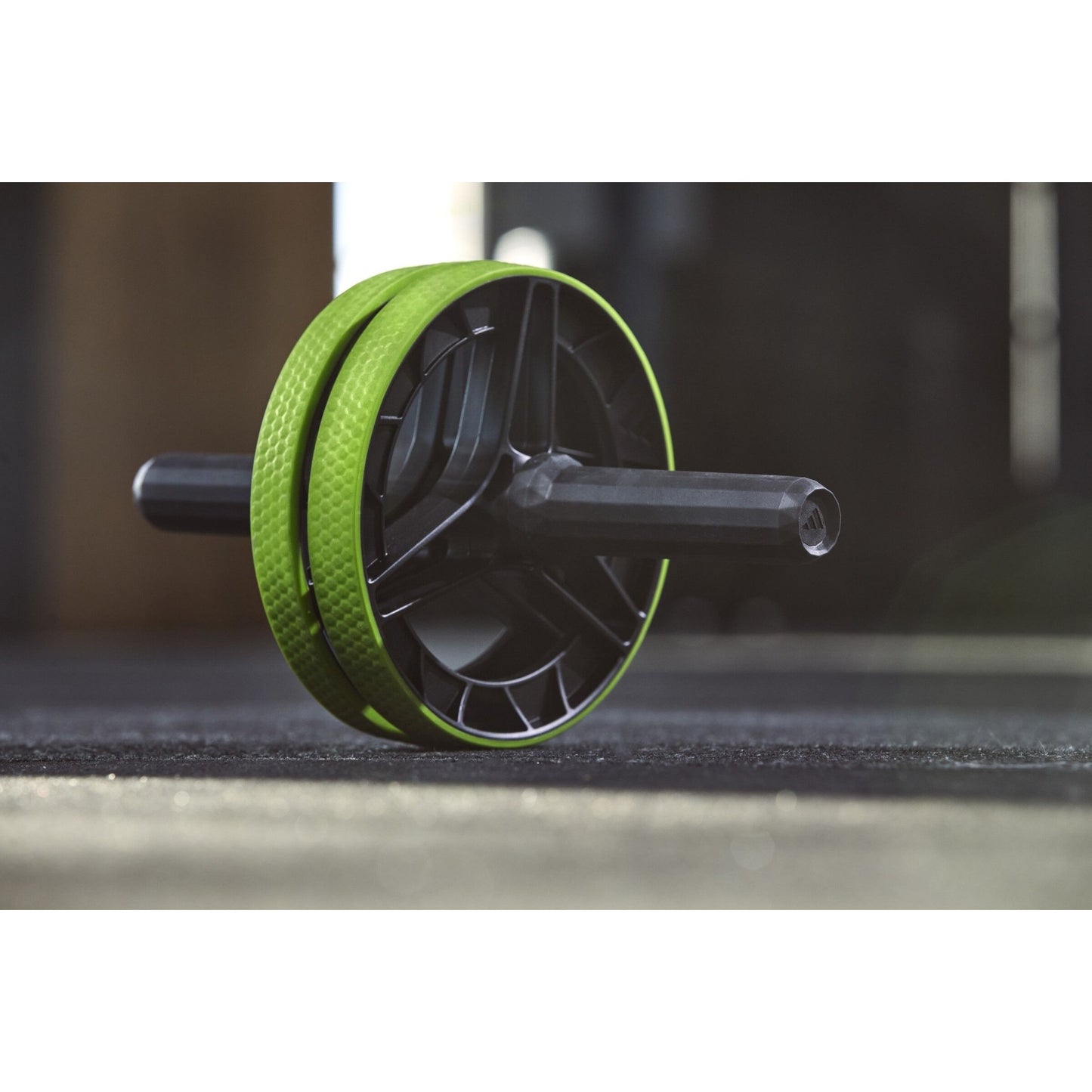 Adidas Performance AB Wheel Abdominal Fitness Training Roller (Black/Lime)