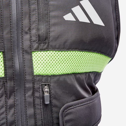 Adidas Performance Adjustable Weight Vest 10kg Cardio Fitness Training (Black/Lime Green)
