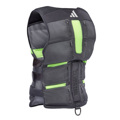 Adidas Performance Adjustable Weight Vest 10kg Cardio Fitness Training (Black/Lime Green)