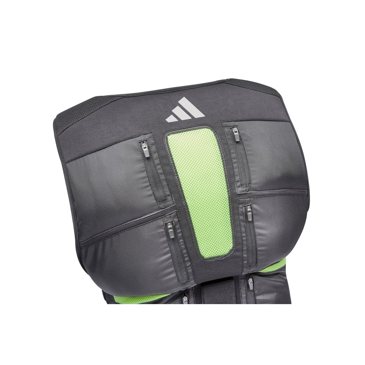 Adidas Performance Adjustable Weight Vest 10kg Cardio Fitness Training (Black/Lime Green)