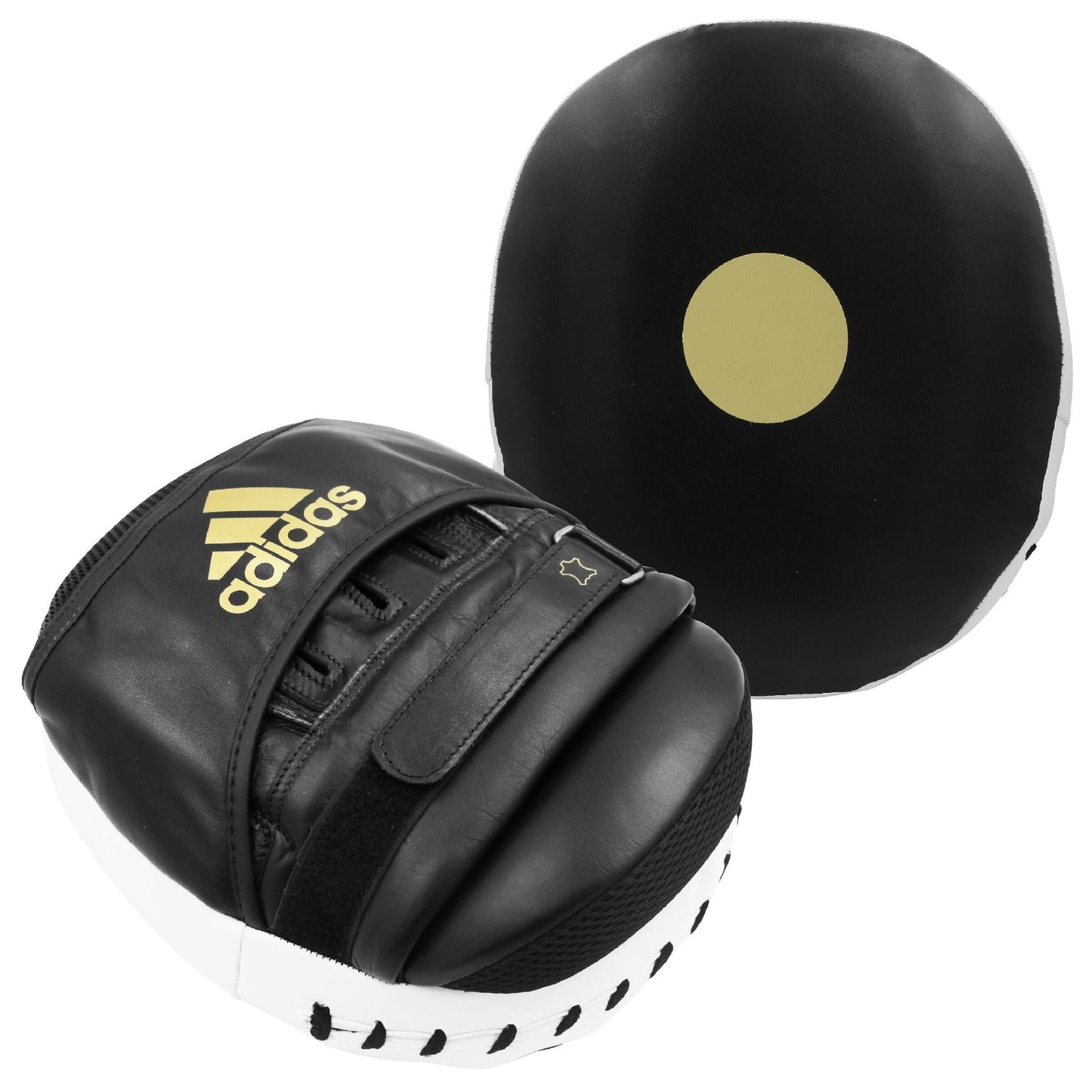 Adidas Ultimate Classic Air Focus Mitts Vacuum Pads Pro Boxing Mitt Pad Pair Black/Gold