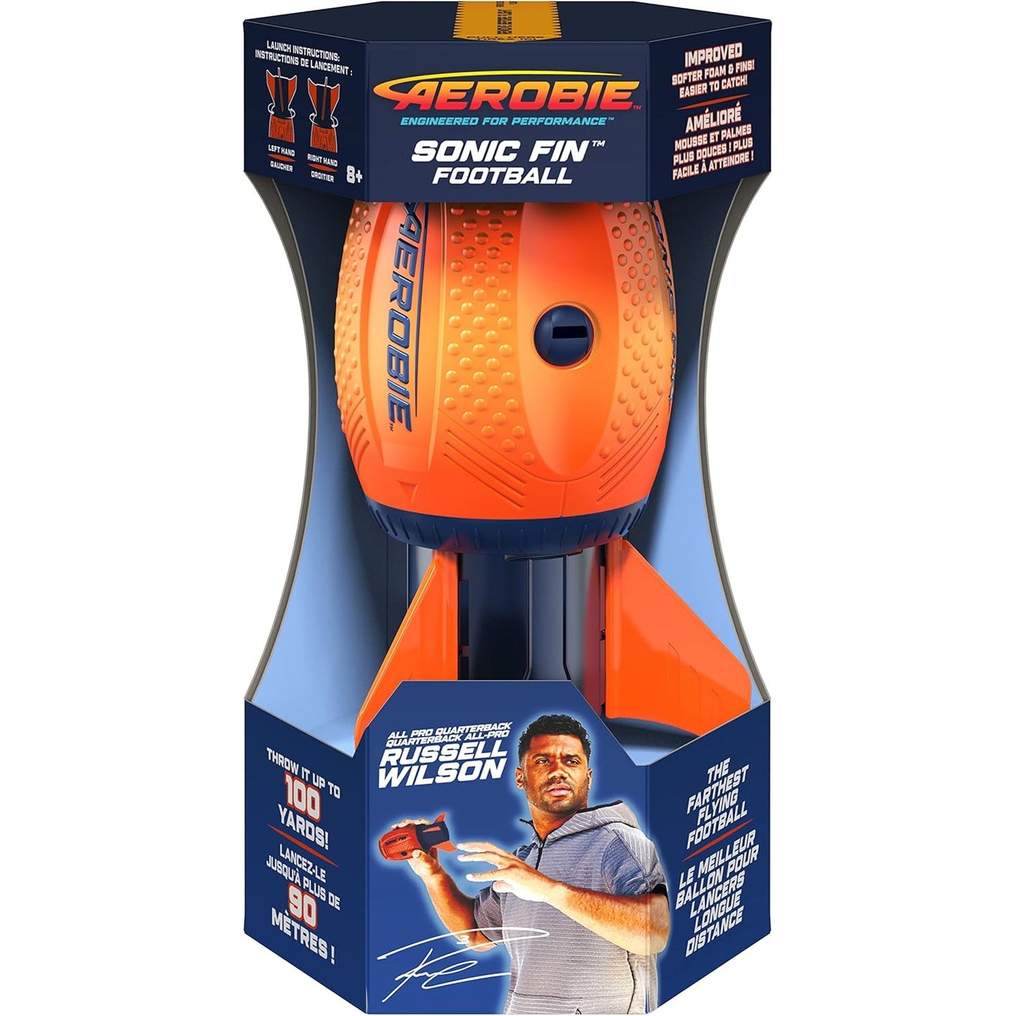 Aerobie Sonic Fin Football by Russell Wilson (Assorted Colours)