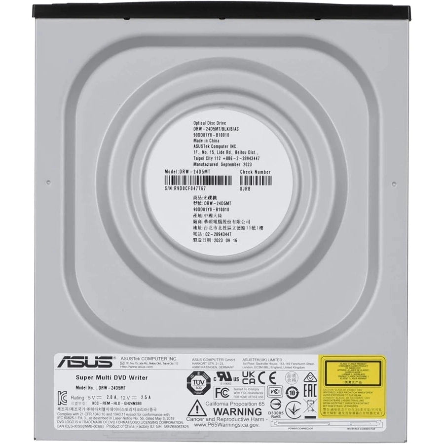 Asus DRW-24D5MT 24x DVD-RW Internal DVD Writer - OEM Pack Black
