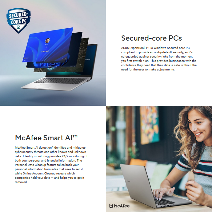 Asus ExpertBook P1 15.6" (P1503CVA-S70660X) | Intel Core i5 | 512GB SSD | 16GB RAM | Windows 11 Pro