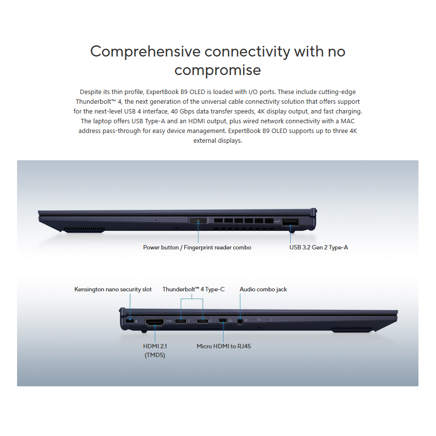 Asus Expertbook B9 14" OLED (B9403CVAR-KM1063X) | 16:10 | WQXGA+ 2880x1800 | Intel Core 7 | Laptop
