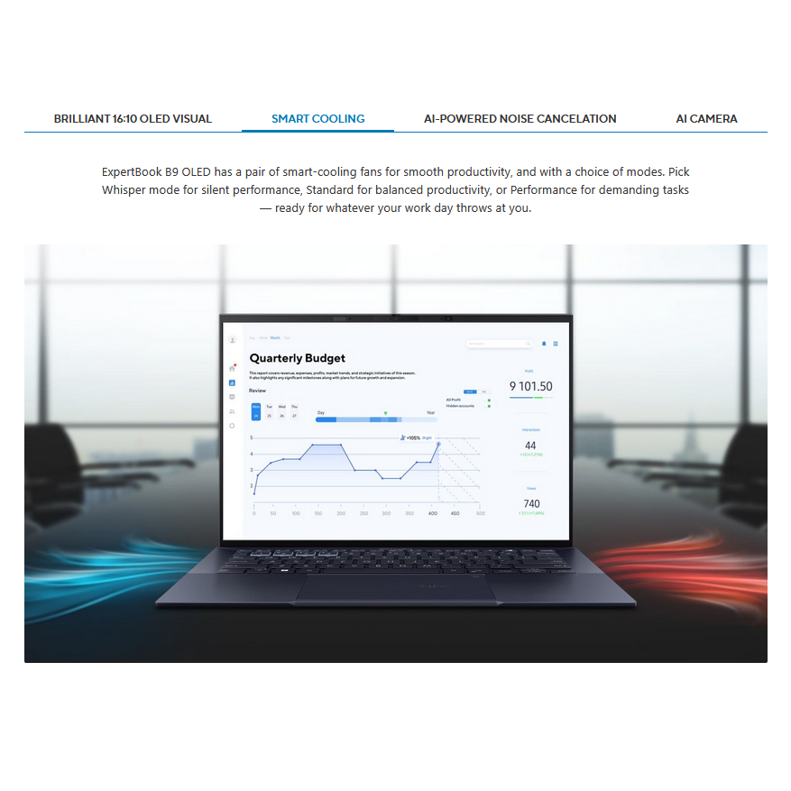 Asus Expertbook B9 14" OLED (B9403CVAR-KM1063X) | 16:10 | WQXGA+ 2880x1800 | Intel Core 7 | Laptop