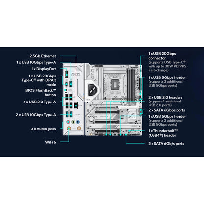 Asus Z890 AYW Gaming WIFI W ATX Motherboard | Intel Socket LGA1851 - Z890 Chipset