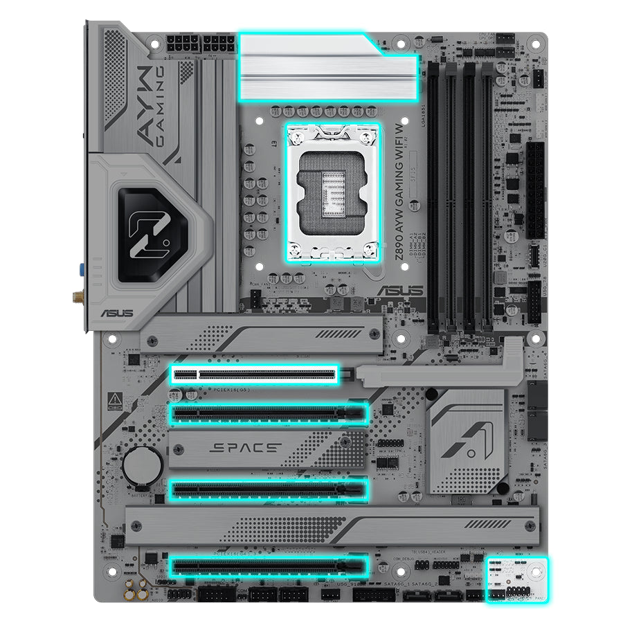 Asus Z890 AYW Gaming WIFI W ATX Motherboard | Intel Socket LGA1851 - Z890 Chipset