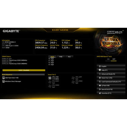 Gigabyte B550M DS3H AC mATX Motherboard for AMD Ryzen 5000 Series CPUs