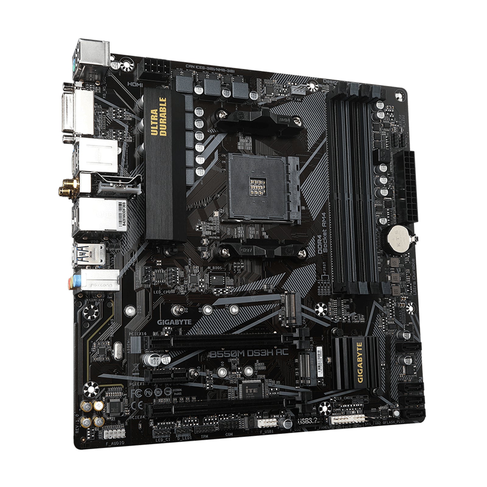 Gigabyte B550M DS3H AC mATX Motherboard for AMD Ryzen 5000 Series CPUs