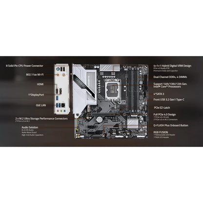 Gigabyte B760M Gaming Plus WIFI DDR4 Intel Socket LGA1700 mATX Motherboard