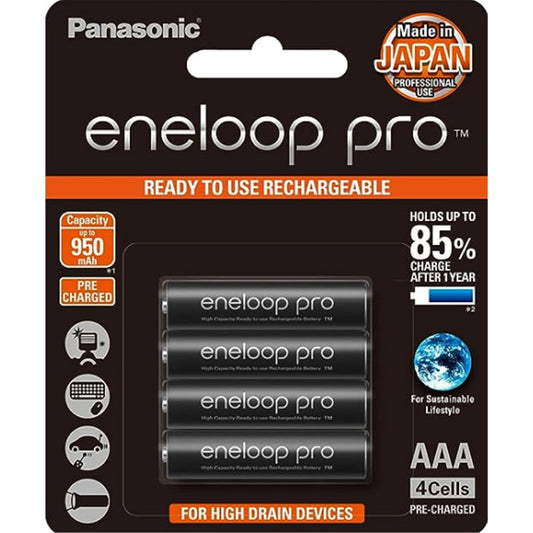 Panasonic Eneloop PRO AAA 950mAh 1.2V Rechargeable Batteries (4 Pack)
