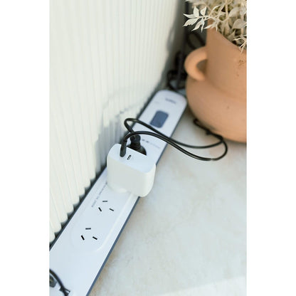 Belkin 4-Outlet Surge Protection Strip with 2x USB-A 2.4 Amp Charging Ports (White/Grey)
